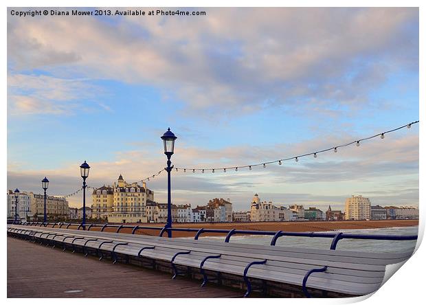Eastbourne Pier Sussex Print by Diana Mower
