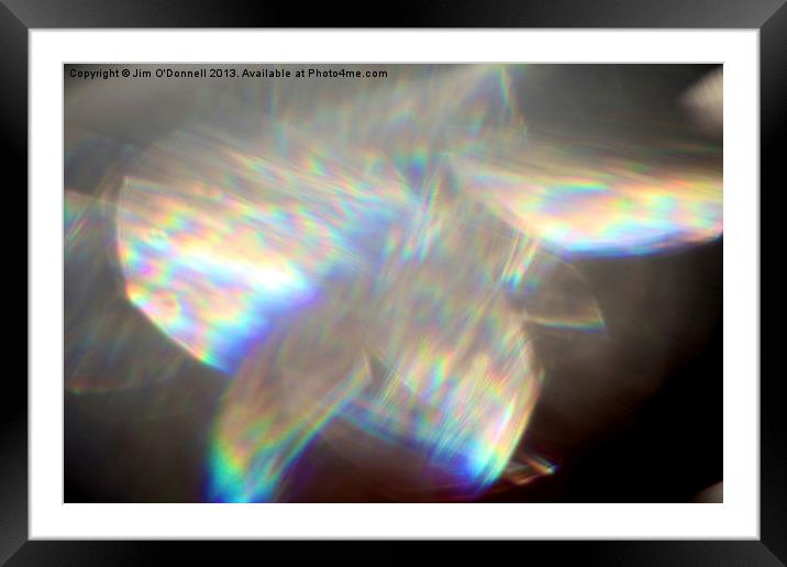 White light refraction Framed Mounted Print by Jim O'Donnell