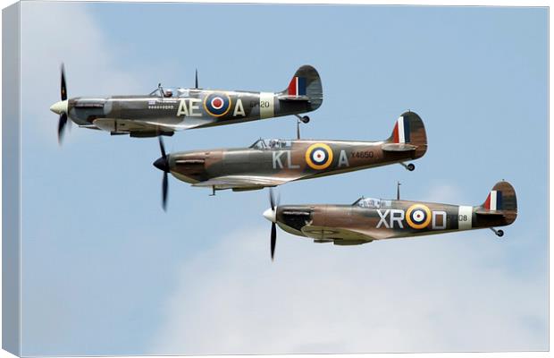 Spitfire formation Canvas Print by Rachel & Martin Pics