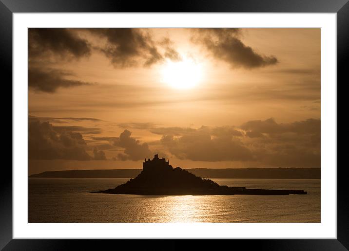 St. Michaels Mount Cornwall Framed Mounted Print by Oxon Images