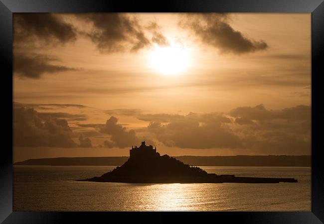 St. Michaels Mount Cornwall Framed Print by Oxon Images