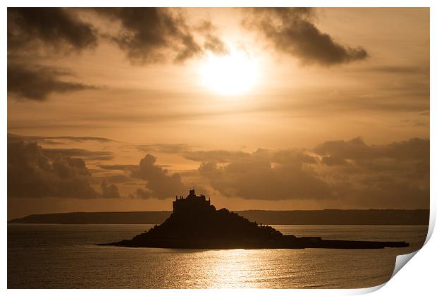 St. Michaels Mount Cornwall Print by Oxon Images
