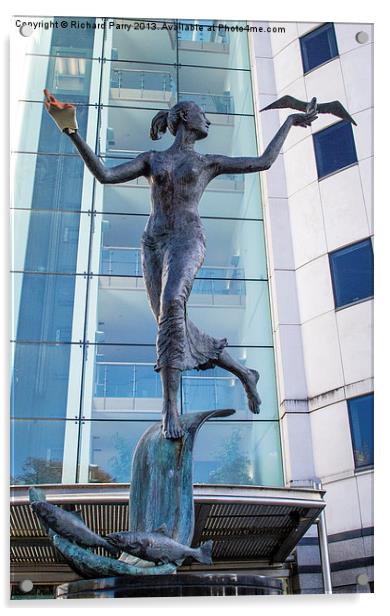 Cardiff Statue Acrylic by Richard Parry