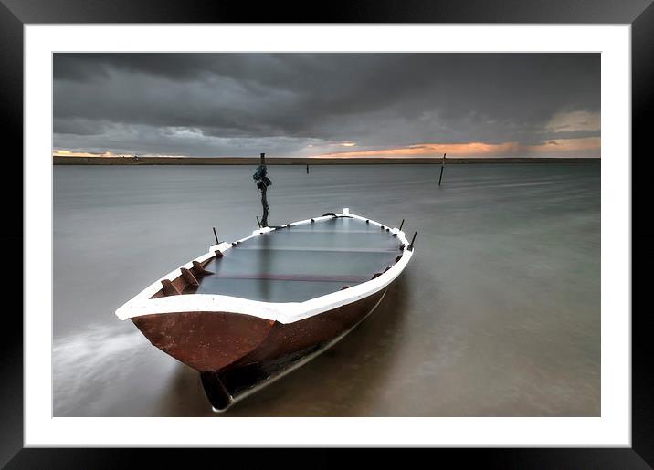 Run aground at Chesil Framed Mounted Print by Chris Frost