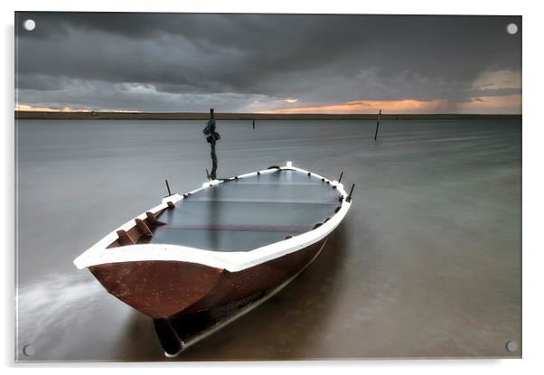 Run aground at Chesil Acrylic by Chris Frost