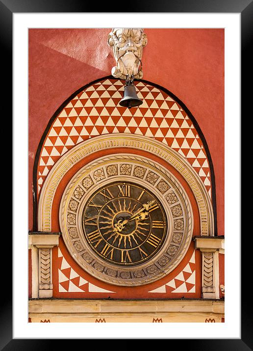 Sunny clock Framed Mounted Print by Robert Parma
