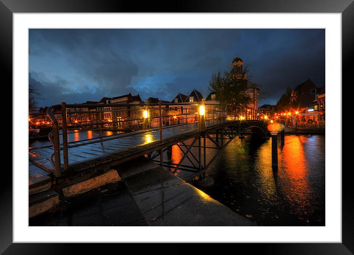 Leiden at Dusk Framed Mounted Print by Rob Hawkins