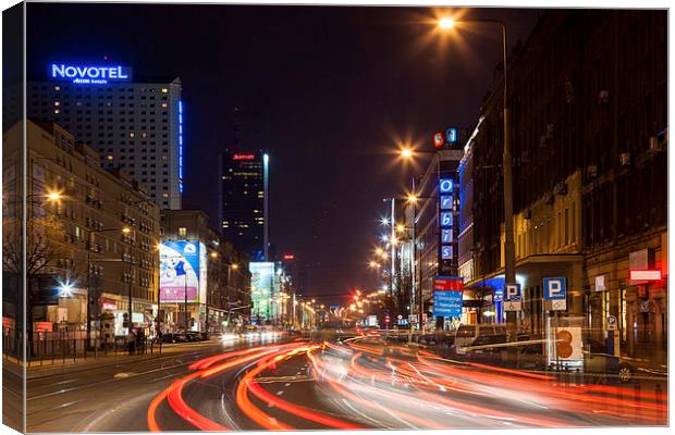 Warsaw by night Canvas Print by Robert Parma