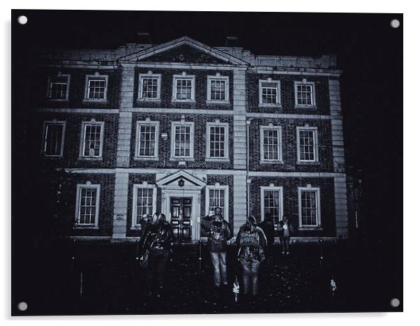 Midnight at Daresbury Hall Acrylic by Emma Ward