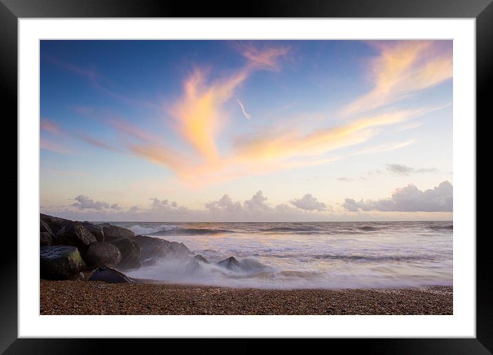 Milford sunset and seascape Framed Mounted Print by Ian Jones
