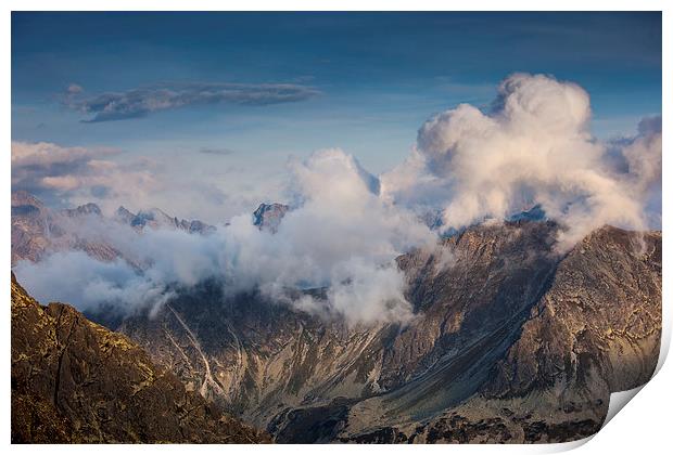 Cumulus in the Tatra Mountans Print by Robert Parma
