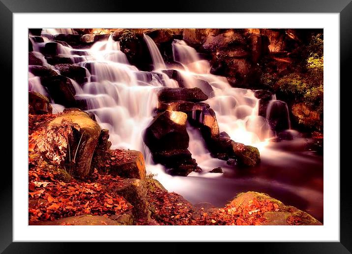 Falls at Autumn Framed Mounted Print by Chris Manfield