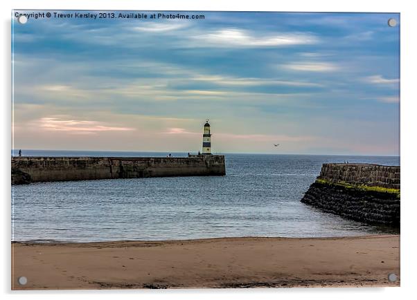 Seaham Harbour Acrylic by Trevor Kersley RIP