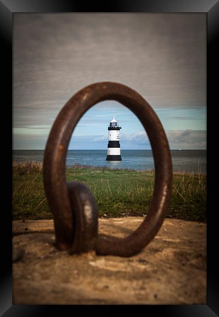 Trwyn Du Lighthouse Framed Print by Sean Wareing