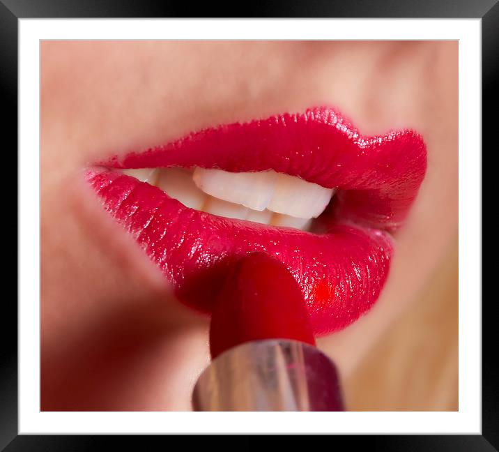 Lipstick Framed Mounted Print by Bernie Condon