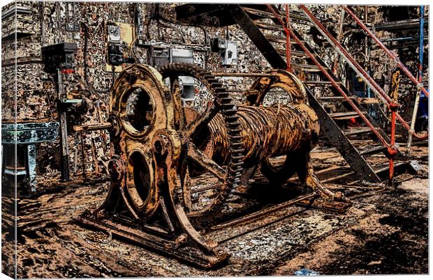 Haig Pit ,Old Mine shaft Workings Canvas Print by Chris Himsworth