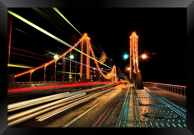 Chelsea Bridge Framed Print by Simon West