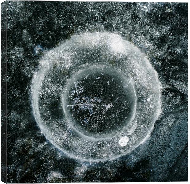 Ice fishing hole 1 Canvas Print by Steven Ralser