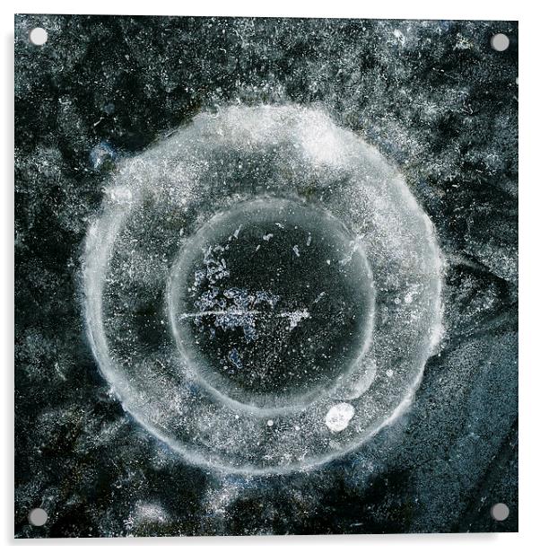 Ice fishing hole 1 Acrylic by Steven Ralser