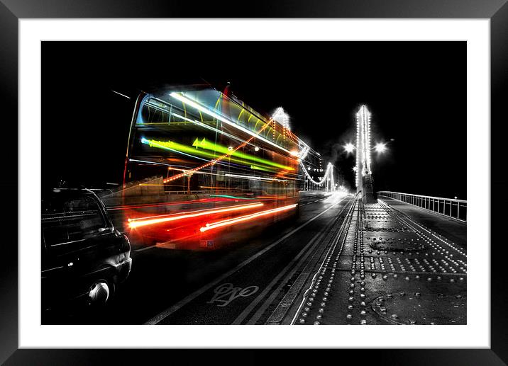London Red Bus Framed Mounted Print by Simon West