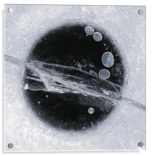 Ice fishing hole 2 Acrylic by Steven Ralser