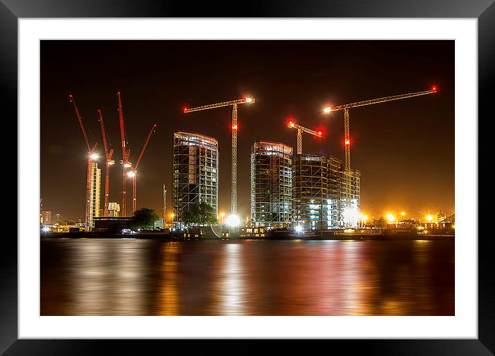 Nine Elms Reconstruction Framed Mounted Print by Simon West