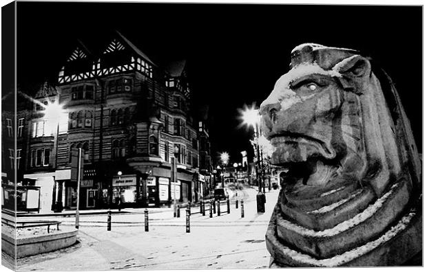 Nottingham in the snow Canvas Print by nick pautrat