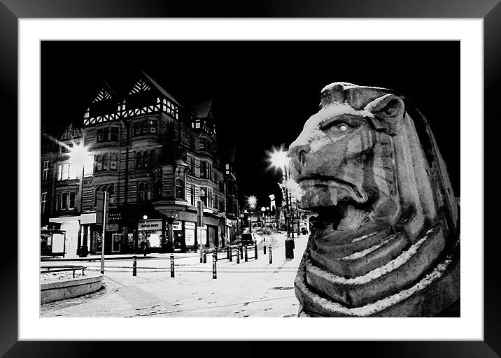 Nottingham in the snow Framed Mounted Print by nick pautrat