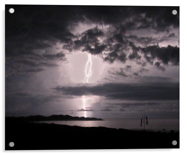 Night Lightning Acrylic by james balzano, jr.