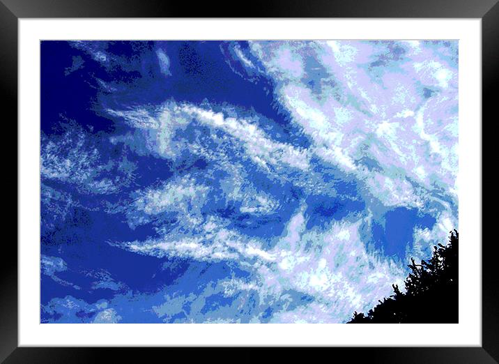 Posterized Clouds Framed Mounted Print by james balzano, jr.