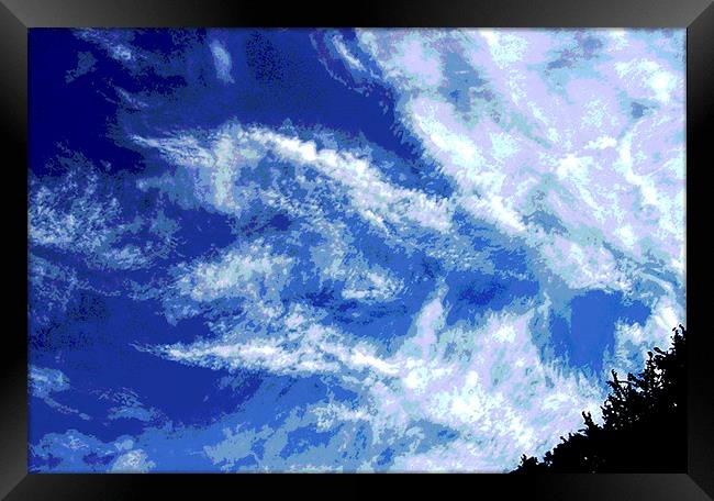 Posterized Clouds Framed Print by james balzano, jr.