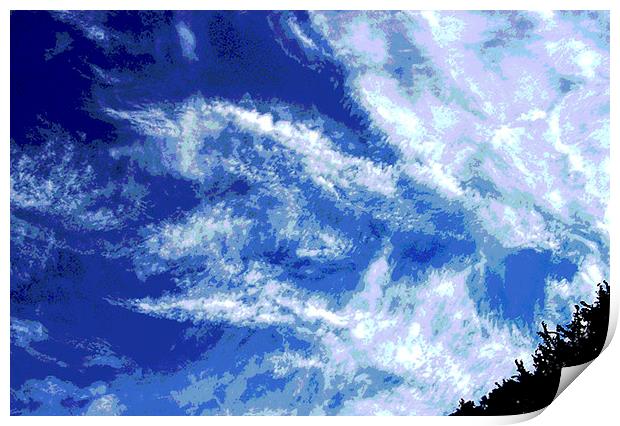 Posterized Clouds Print by james balzano, jr.