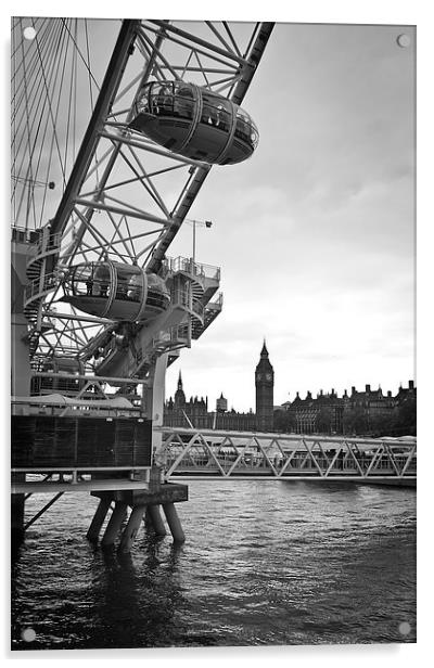 London Eye & Westminster Acrylic by Graham Custance
