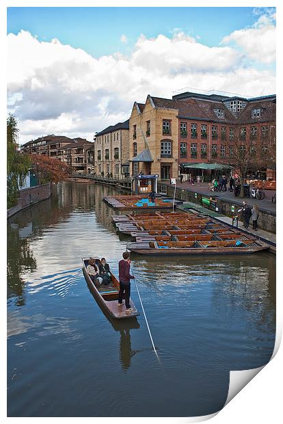 Punting in Cambridge Print by Graham Custance