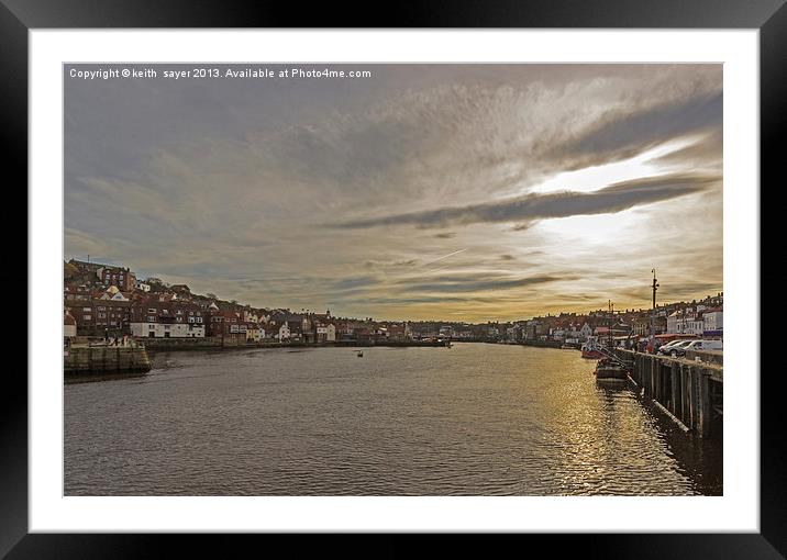Whitby Harbour Framed Mounted Print by keith sayer