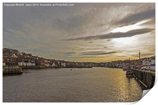 Whitby Harbour Print by keith sayer