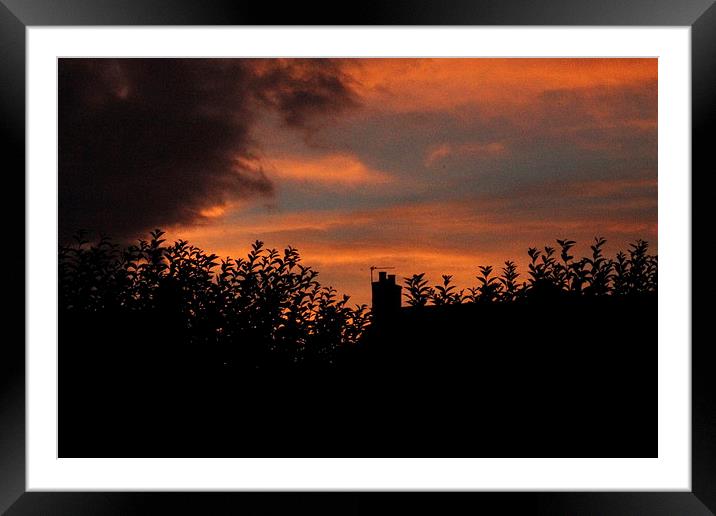 orange skies part 1 Framed Mounted Print by callum allan