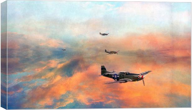 P51 Painted Canvas Print by Jason Green
