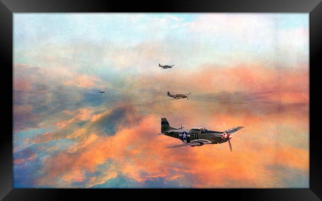 P51 Painted Framed Print by Jason Green