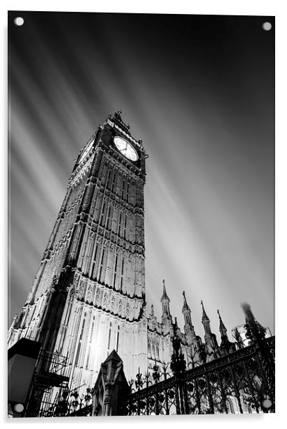Big Ben London. Acrylic by Ian Hufton