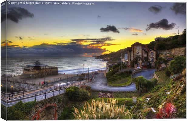 Ventnor Town Sunset Canvas Print by Wight Landscapes