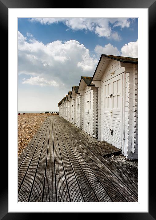 Beach huts Framed Mounted Print by Matthew Silver