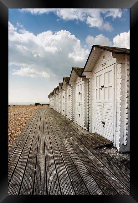 Beach huts Framed Print by Matthew Silver