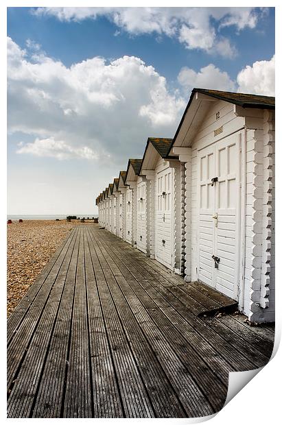 Beach huts Print by Matthew Silver