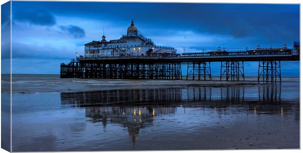 Eastbourne Pier at Night Canvas Print by Matthew Silver