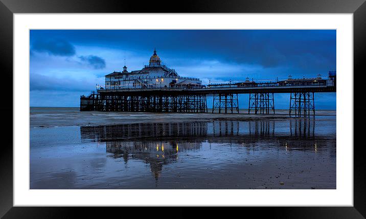 Eastbourne Pier at Night Framed Mounted Print by Matthew Silver