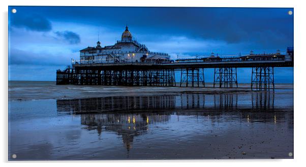 Eastbourne Pier at Night Acrylic by Matthew Silver