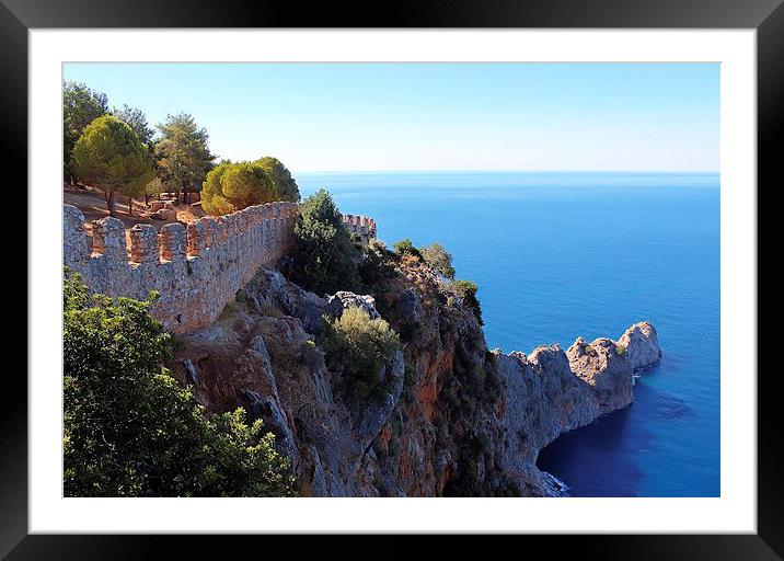 Turkey, Antalya, Castle View Framed Mounted Print by Robert Cane