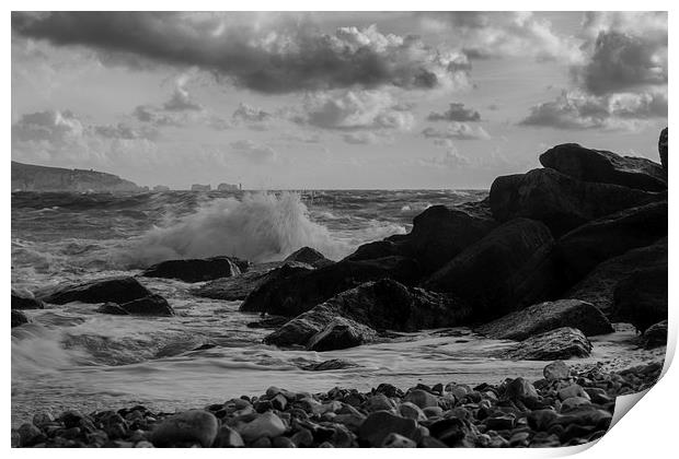 Isle of Wight from Milford Print by Ian Jones