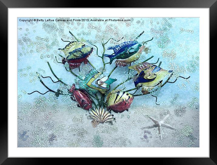 Tropical Fish 2 Framed Mounted Print by Betty LaRue
